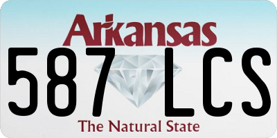 AR license plate 587LCS