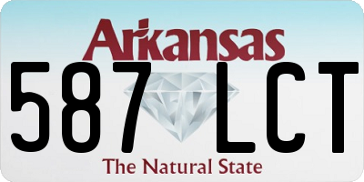 AR license plate 587LCT