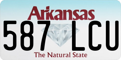 AR license plate 587LCU