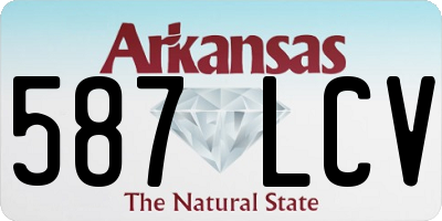 AR license plate 587LCV