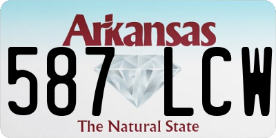 AR license plate 587LCW