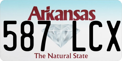 AR license plate 587LCX