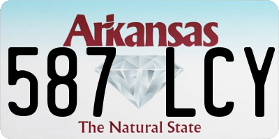 AR license plate 587LCY