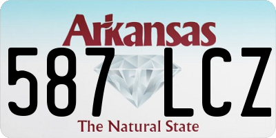 AR license plate 587LCZ