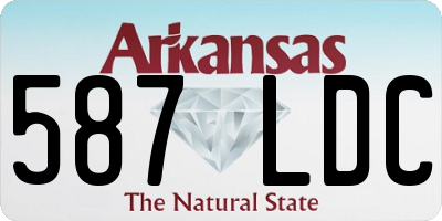 AR license plate 587LDC