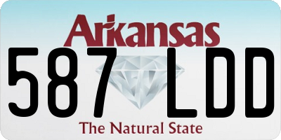 AR license plate 587LDD