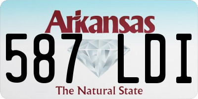 AR license plate 587LDI