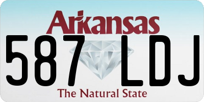 AR license plate 587LDJ