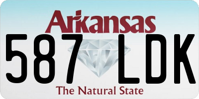 AR license plate 587LDK
