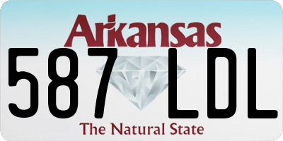 AR license plate 587LDL