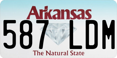 AR license plate 587LDM