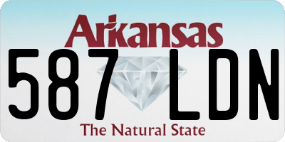 AR license plate 587LDN