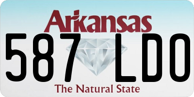 AR license plate 587LDO
