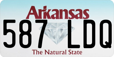 AR license plate 587LDQ