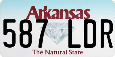 AR license plate 587LDR
