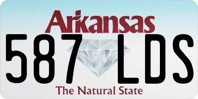 AR license plate 587LDS