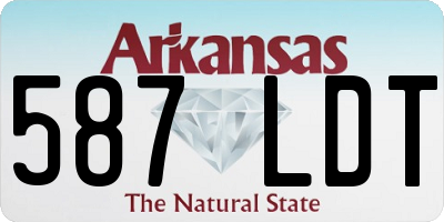 AR license plate 587LDT
