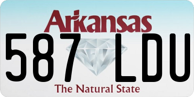 AR license plate 587LDU