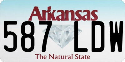 AR license plate 587LDW