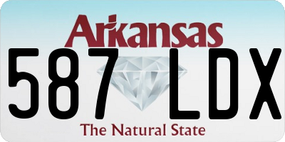 AR license plate 587LDX