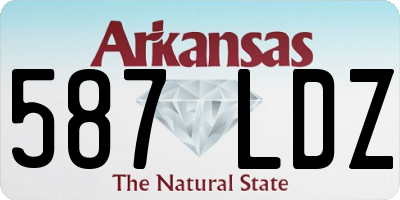 AR license plate 587LDZ