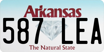 AR license plate 587LEA
