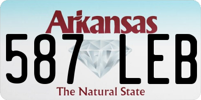 AR license plate 587LEB