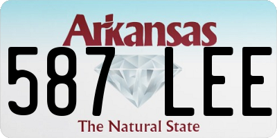 AR license plate 587LEE