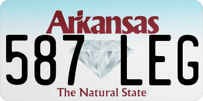 AR license plate 587LEG