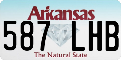 AR license plate 587LHB