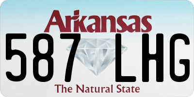 AR license plate 587LHG