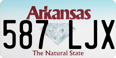 AR license plate 587LJX