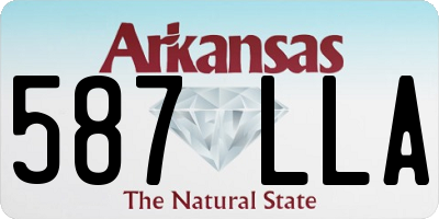 AR license plate 587LLA