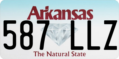 AR license plate 587LLZ