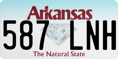 AR license plate 587LNH
