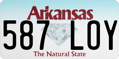 AR license plate 587LOY