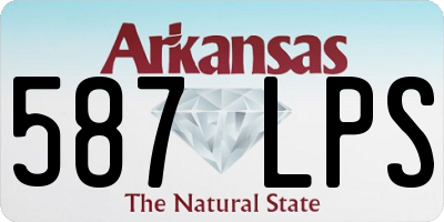 AR license plate 587LPS