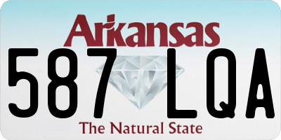 AR license plate 587LQA
