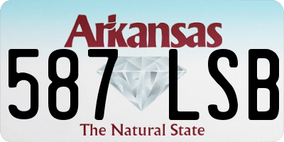 AR license plate 587LSB