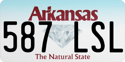 AR license plate 587LSL