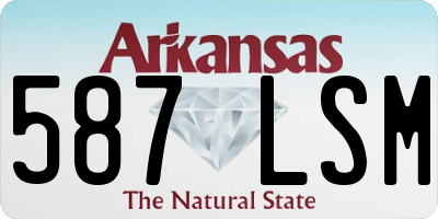 AR license plate 587LSM