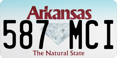AR license plate 587MCI