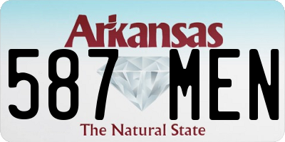 AR license plate 587MEN
