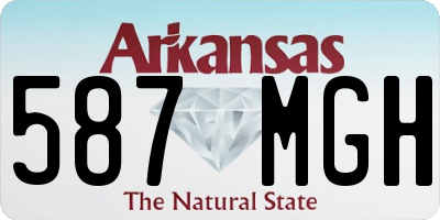 AR license plate 587MGH