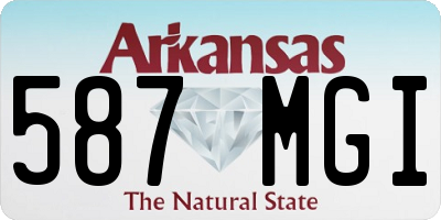 AR license plate 587MGI
