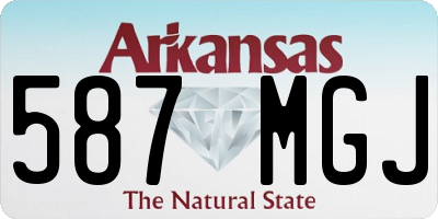 AR license plate 587MGJ