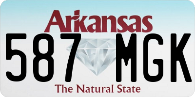 AR license plate 587MGK