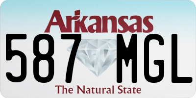 AR license plate 587MGL