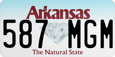 AR license plate 587MGM