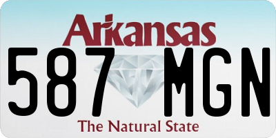 AR license plate 587MGN